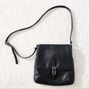 Authentic Black Leather Coach Crossbody L33-9592